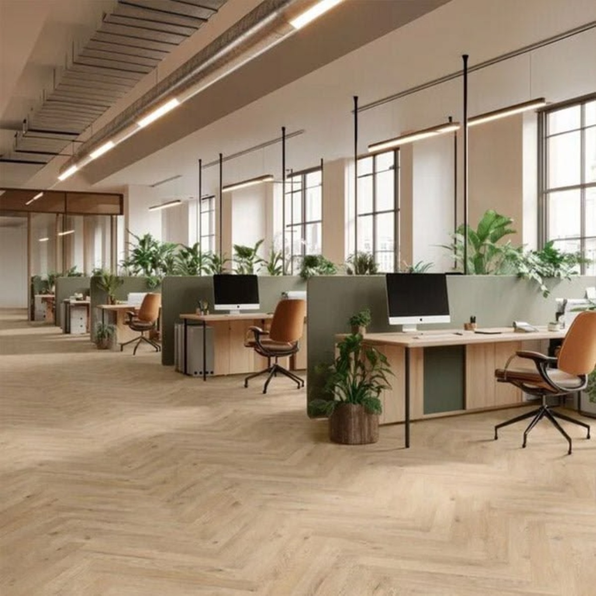 green panel in office