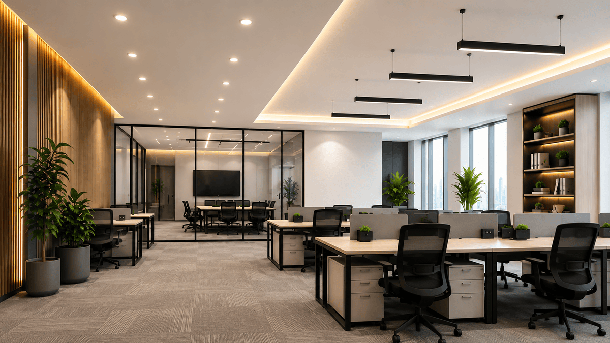 lighting in office